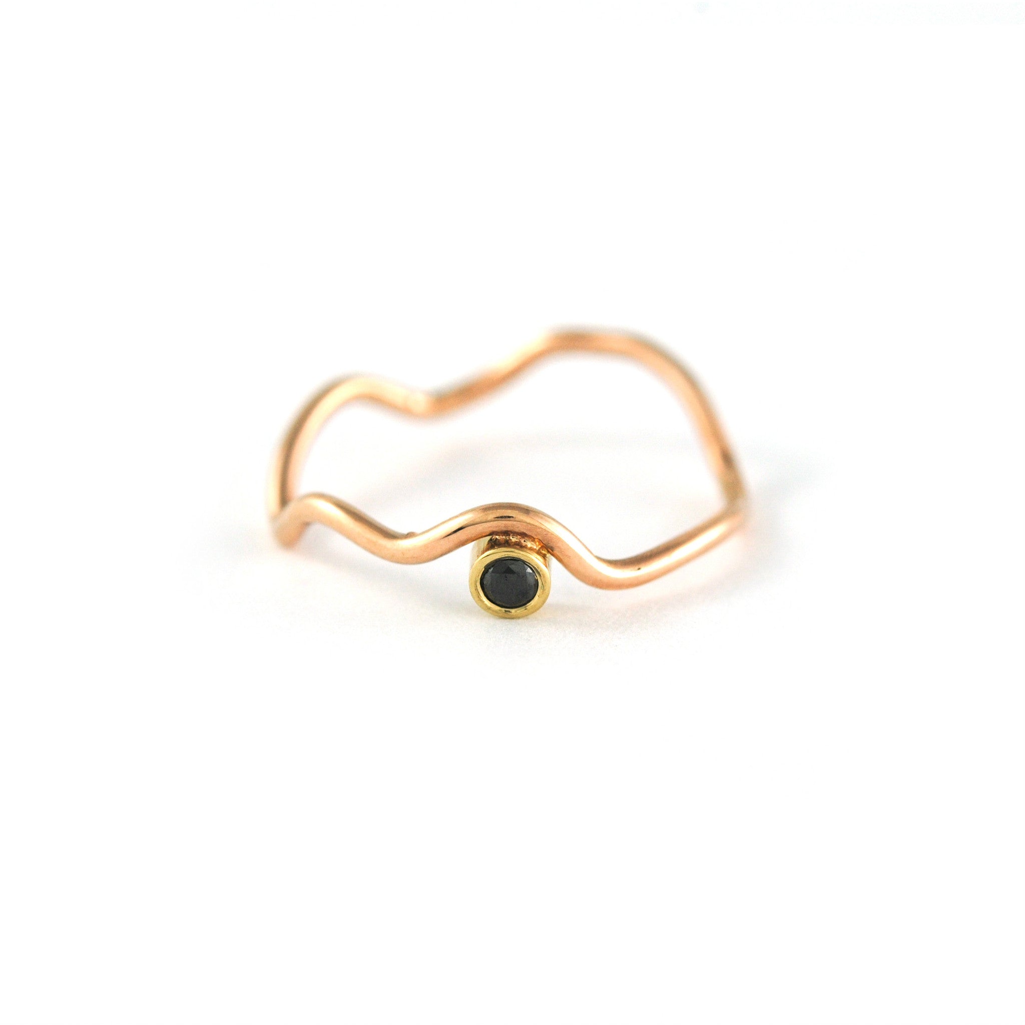 Rose gold zig zag ring hotsell