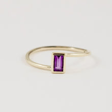 Load image into Gallery viewer, Mothers Day Stacking Family Ring- Baguette Cut Amethyst