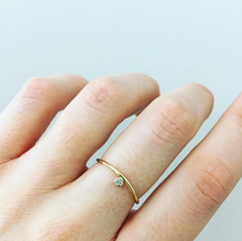 Load image into Gallery viewer, Wave Birthstone Ring