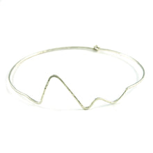 Load image into Gallery viewer, Silver Heartbeat Bangle