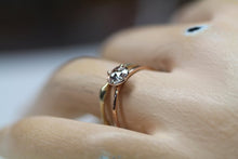 Load image into Gallery viewer, Genuine Diamond Rose Gold Engagement Ring
