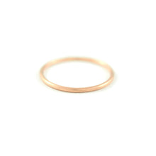Load image into Gallery viewer, WJewellery 14K rose gold brushed thin stacking ring 
