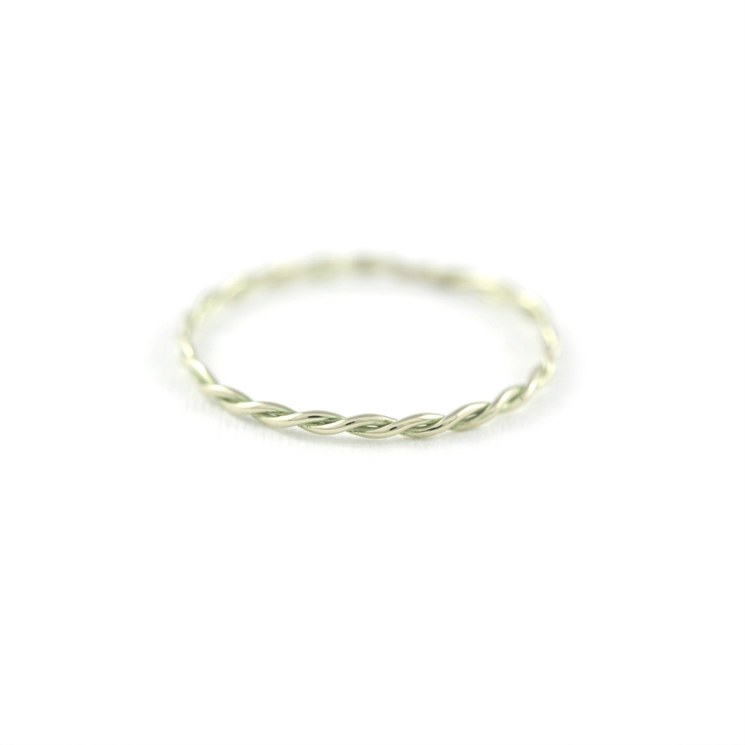 White Gold Double Twist Ring