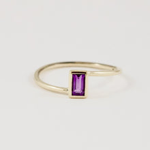 Load image into Gallery viewer, Mothers Day Stacking Family Ring- Baguette Cut Amethyst
