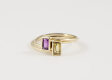Load image into Gallery viewer, Mothers Day Stacking Family Ring- Baguette Cut Amethyst
