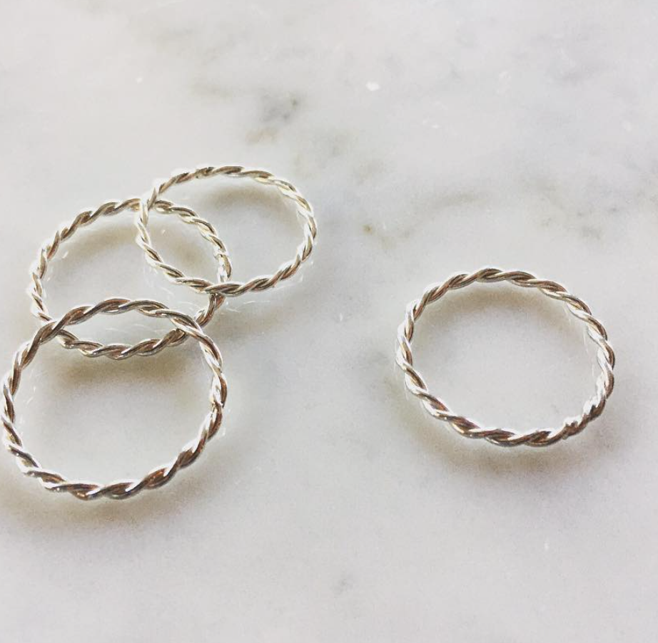 Silver Double Twist Band