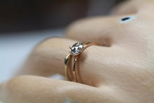 Load image into Gallery viewer, Genuine Diamond Rose Gold Engagement Ring
