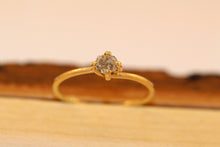 Load image into Gallery viewer, Recycled diamond engagement ring with dangle rose gold heart
